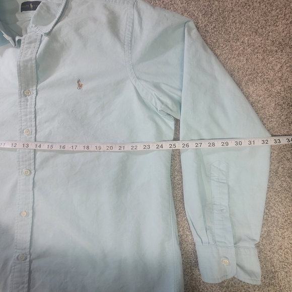 Ralph Lauren Shirt Mens XL 100% Cottom Casual Preppy Button Work Pony Blue - Picture 5 of 10